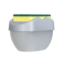 2-in-1 Soap Pump Dispenser with Sponge Holder Hand Press Soap Box (Grey)