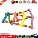 Pet Bird Wood Ladder Climb Parrot Macaw Cage Swing Shelf (52cm) Newly