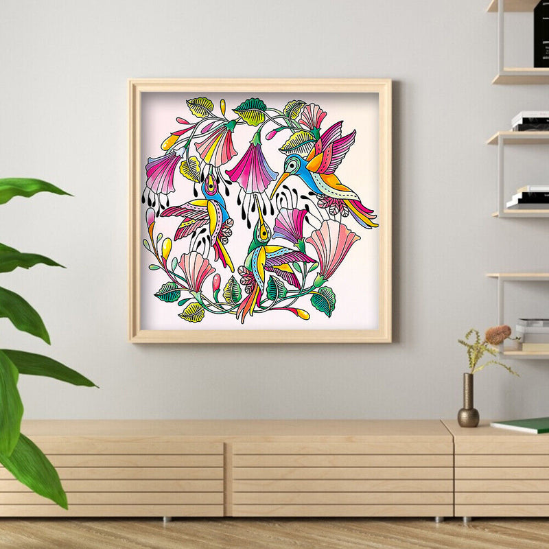 Diamond Painting Partial Special Drill Birds and Flowers Picture of Rhinest