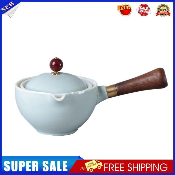 Portable Chinese Gongfu Kung Fu Tea Set Rotating Ceramic Teapot Teaware (I)