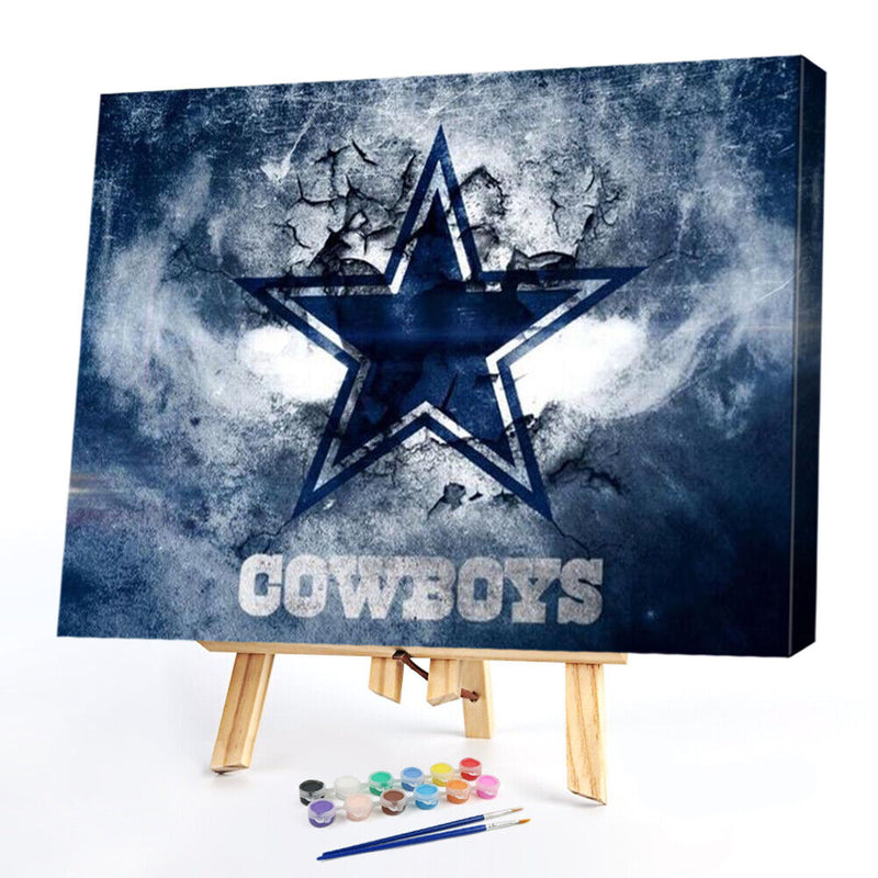 Oil Painting By Numbers Acrylic Handmade Cowboys Star Digital Picture Home Decor