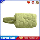 Women Quilted Flower Pattern Clutch Bag Mini Wallet Zipper Bag (Green)