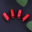 4pcs Aluminum Alloy Car Wheel Tire Valve Air Caps Stem Covers (Red) Newly