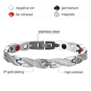 Twisted Dragon Magnetic Therapy Couple Bracelet Detachable Bangles (Sliver)