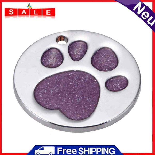 Pet Cat Dog ID Keywords Personalized Round Feet Shape Alloy Hun