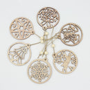 Merry Christmas Wood Chip Hanging Ornaments Christmas Decorations Xmas Tree
