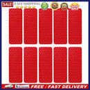 10pcs Car Reflective Stickers Warning Strip Safety Tapes (Rectangle)(Red)