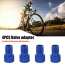 4x Presta to US Bike Tire Valve Adaptor Converter Aluminum Adapter (Blue) Newly