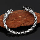Neutral Retro Twisted Woven Street All-Match Handmade Opening Bangle Bracelet