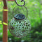 LED Solar Lantern Light Metal Hollow Lantern Hanging Lamp Garden Decor (D) Newly