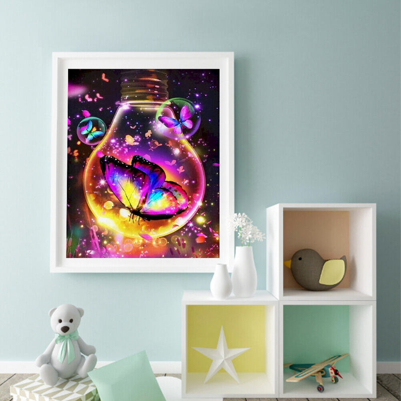 Beautiful Butterflies Oil Paint By Numbers DIY Canvas Wall Art Picture Craft Kit
