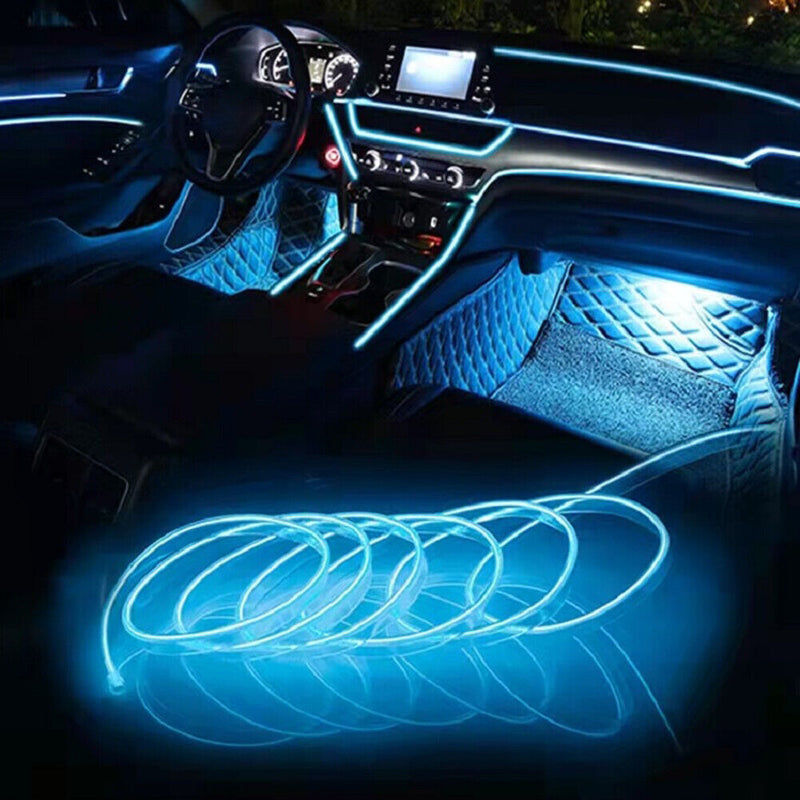 3/5m Car Interior EL Wiring LED Strip Lamp for Auto Party Atmosphere Lighting