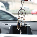 Mini Dream Catcher Car Pendant Feather Wind Chimes Round Ring Circle Hangings