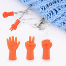 6pcs Cute Knitting Point Cap Needle Tip Protector Anti-shedding (Orange)