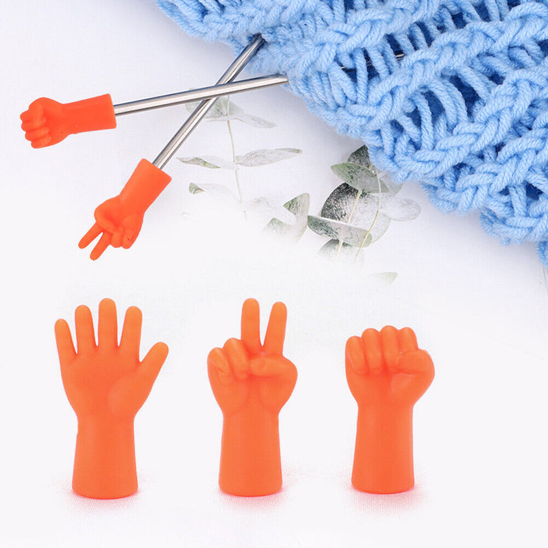 6pcs Cute Knitting Point Cap Needle Tip Protector Anti-shedding (Orange)