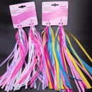 2x Bicycle Handlebar Tassel Streamers Kid Scooter Bike Ribbon (Pink Purple)