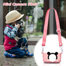 Portable Mini Cartoon Camera Cover Adjustable Silicone Shell (Pink Rat) Newly