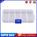 10 Compartments Transparent Plastic Jewelry Pills Organizer Storage(White)