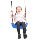 Plastic Garden Swing Kids Hanging Seat Toys with Height Adjustable Ropes