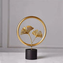 Crafts Luxury Table Decoration Ginkgo Leaf Metal Ornaments Background Decor