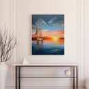 Sea Sunset Oil Paint By Number Kit DIY Acrylic Painting on Canvas Frameless