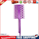 Tail Hair Dyeing Coloring Highlighting Comb Fish Bone Hair Brushes (Purple)