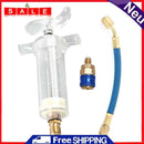 Transparent AC Oil Dye Injector 2ozw/ Low Side Quick Adapter 1/4"" SAE R134