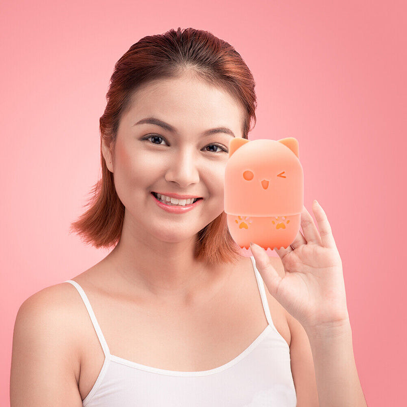 Silicone Beauty Sponge Storage Box Makeup Accessories Display Rack for Vacation