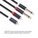 Mixer Audio Cable 2RCA Male to Dual 6.35 Male Stereo Aux Splitter Cable Newly