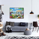 Digital Painting By Numbers Pavilion Hand Painted Canvas Color Drawing Picture