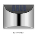 6pcs Cold White 4 LED Solar Lights Waterproof  Wall Stair Lamp for Security