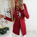 Women Blazer Female Outwear Small Suit Solid Color Office Work Wear