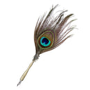 Retro Peafowl Feather Dip Pen Writing Ink Set Fountain Pens Stationery Gift