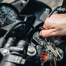 Shock Absorber Motorbike Keychain Cool Motorcycle Key Ring Kit (Black+Red)