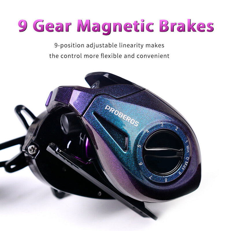 Metal Baitcasting Reel 4+1 Bearings 7.2/1 Gear Ratio Long Casting Fishing Reels