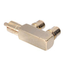 Generic RCA Male to 2 RCA Sockets, Right Angle Audio Male, Spl