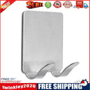 Self-adhesive Stainless Steel Hook Kitchen Wall Door Holder Hanger (2 Hook)