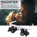 Head Wearing Magnifier LED Magnifying Eyewear for Reading Repair LED Magnifying Magnifying Eyewear
