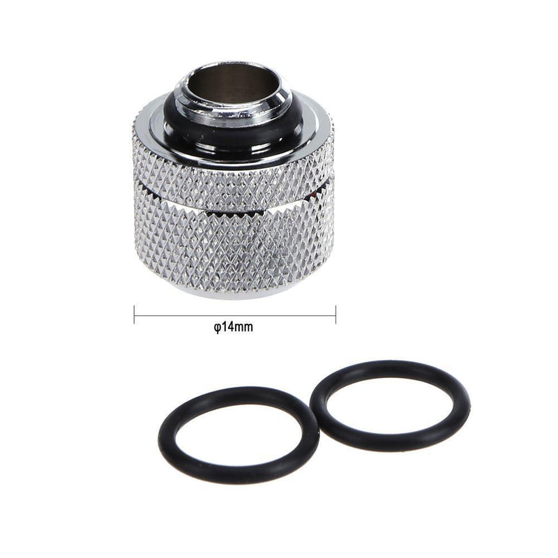 14mm G1/4 Acrylic Hard Pipe Fitting Hand Turn 3 Rounds for PC Computer Water