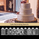 10Pieces Cake Decorating Stencils Powdered Sugar Sieve Template Set Baking Tools