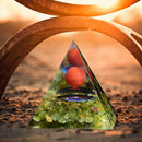 Orgonite Pyramid Amethyst Expel Evil Force Gather Fortune Jewelry Gift Gem Stone