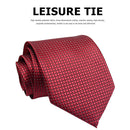 Fashion Classic Men Plaid Ties Dress Casual Business Wedding Party Neck Tie Red