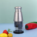2pcs Manual Onion Garlic Crusher Press-type Stainless Steel Vegetable Cutter