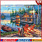 Full Embroidery DIY Canvas Stamped 11CT Art Cross Stitch Seaside House Kit #F