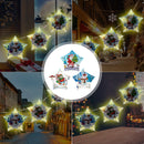 Diamond Painting LED Hanging Star Lights Christmas Tree Ornament Pentagram Light