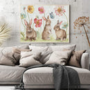 Paint By Numbers for Beginner Rabbit and Flower DIY Acrylic Painting Kit Newly