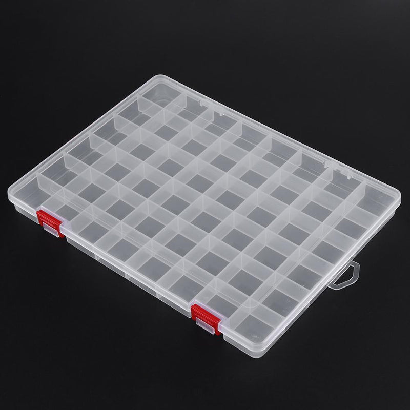 48-Compartment Transparent PP Plastic Fishing Lure Storage Box Container Newly