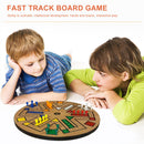 Fast Track Board Games - Wooden Board for Teens Intellectual Development