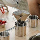 Folding Coffee Filter-Stainless Steel Coffee Powder Stand for Picnic Hiking