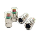 4pcs Car External Detection Valve Cap Tire Pressure Gauge Indicator Monitoring
